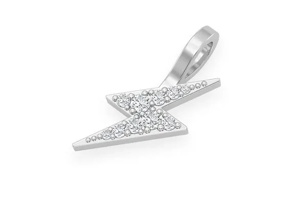 0.15CTW Diamond Lightning Bolt Pendant
