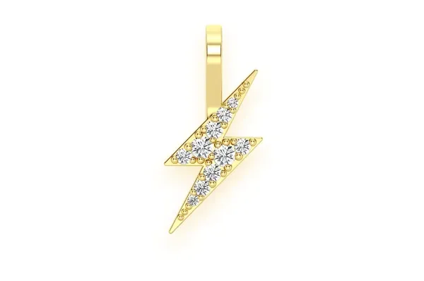 0.15CTW Diamond Lightning Bolt Pendant