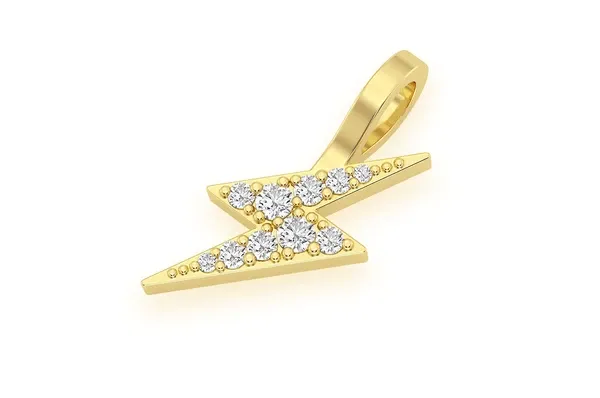 0.15CTW Diamond Lightning Bolt Pendant