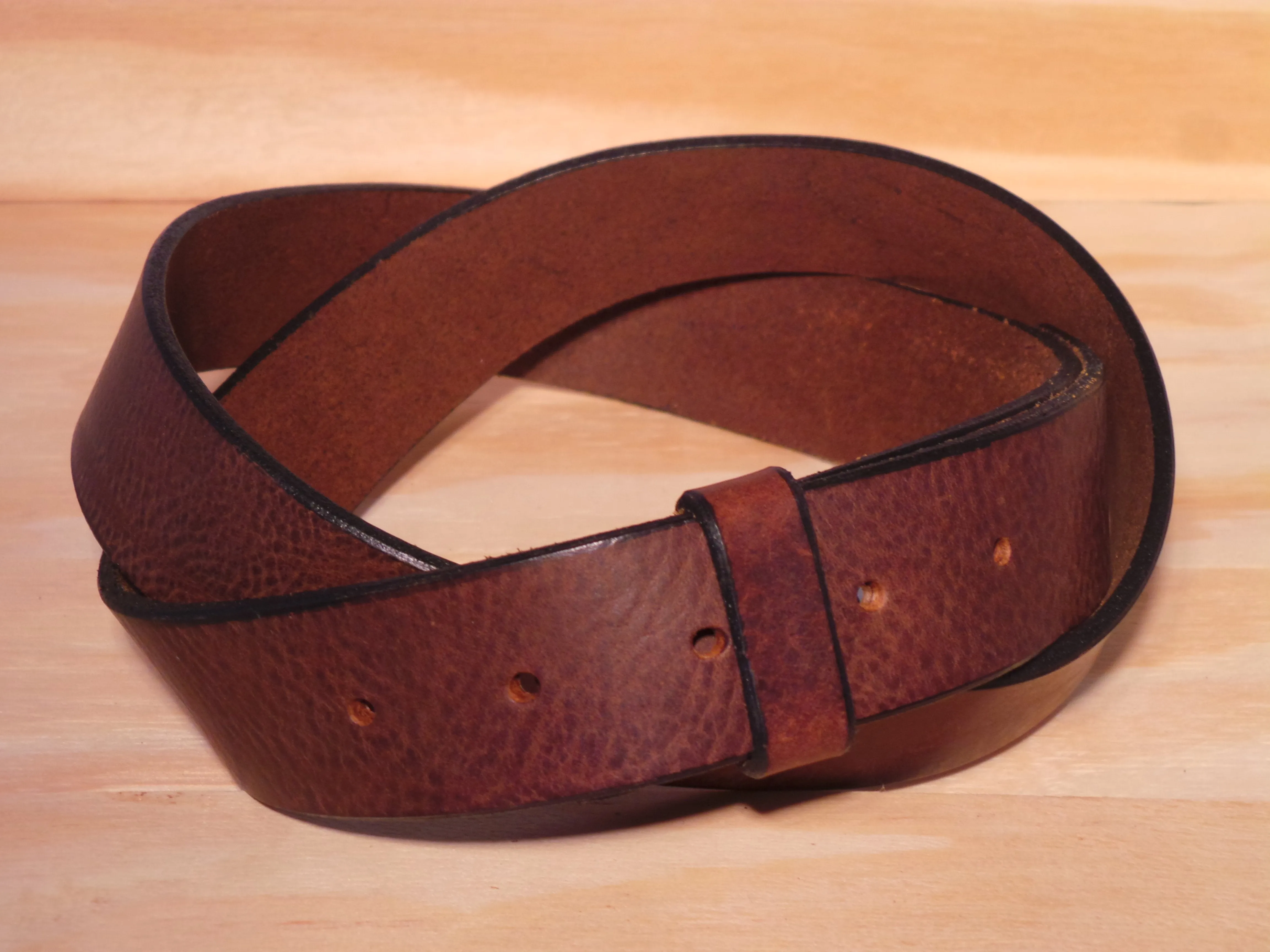 100% Real Dark Brown 1 1/4" Inch (32mm) Leather Belt Strap