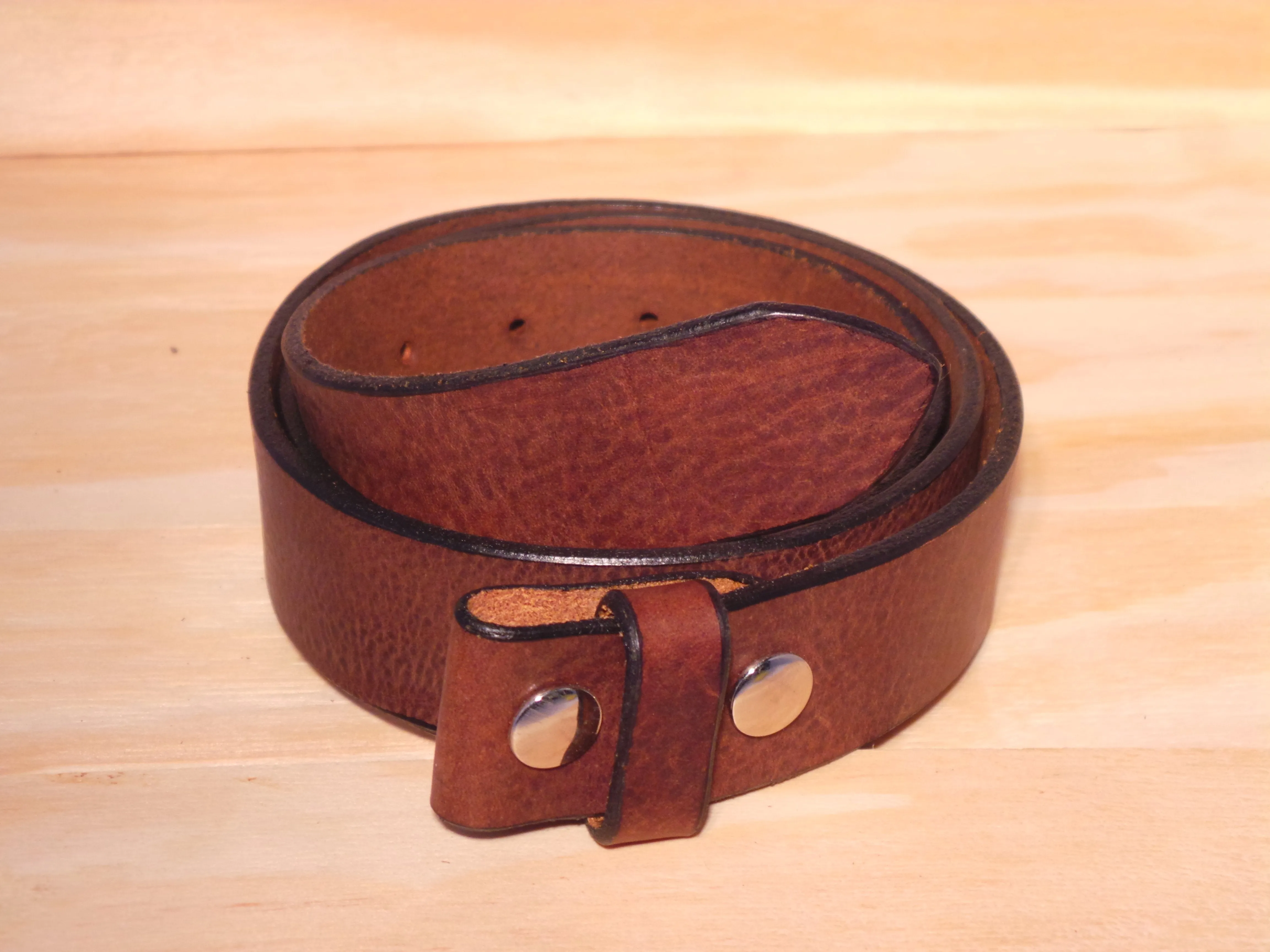 100% Real Dark Brown 1 1/4" Inch (32mm) Leather Belt Strap
