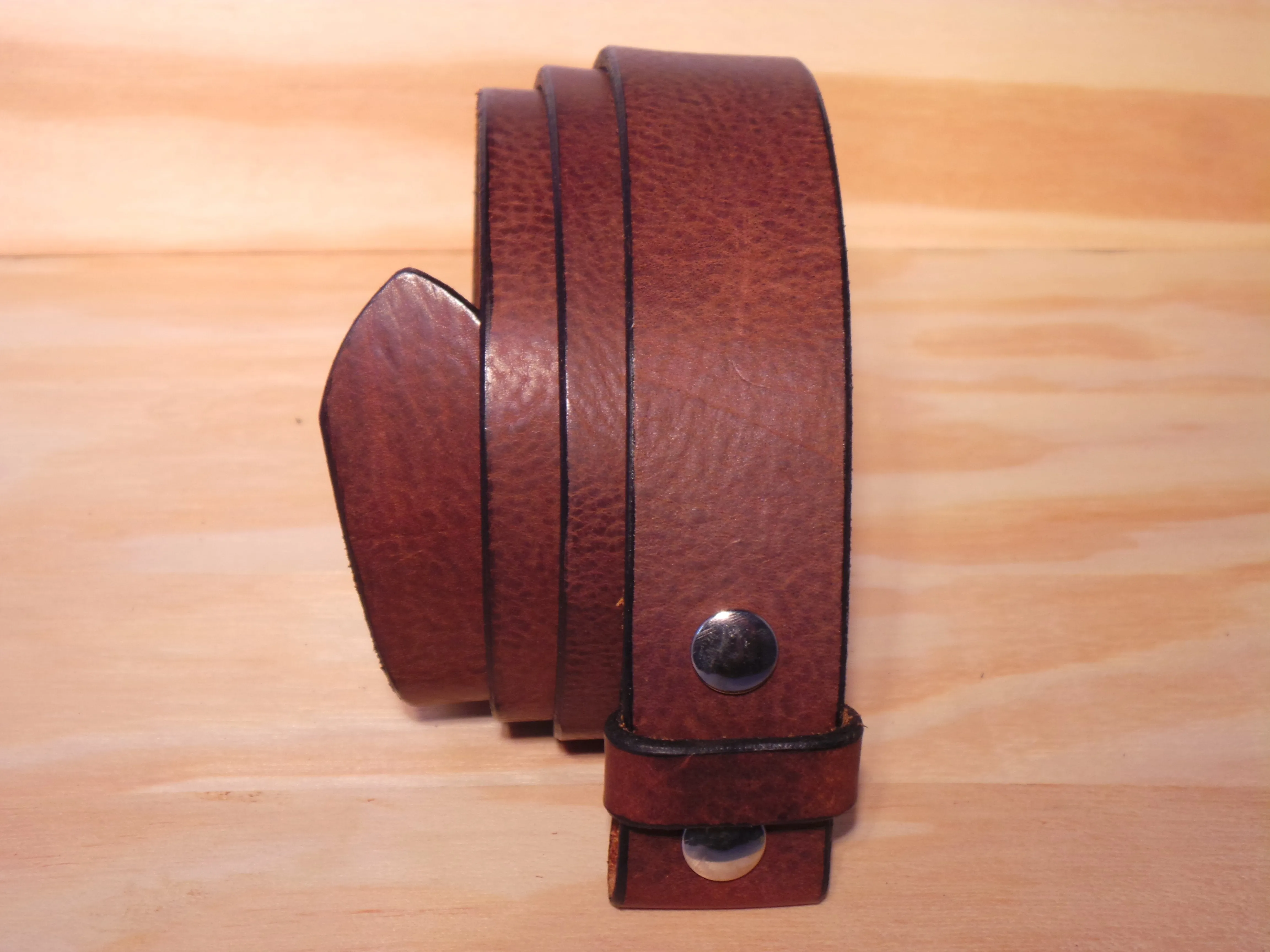 100% Real Dark Brown 1 1/4" Inch (32mm) Leather Belt Strap