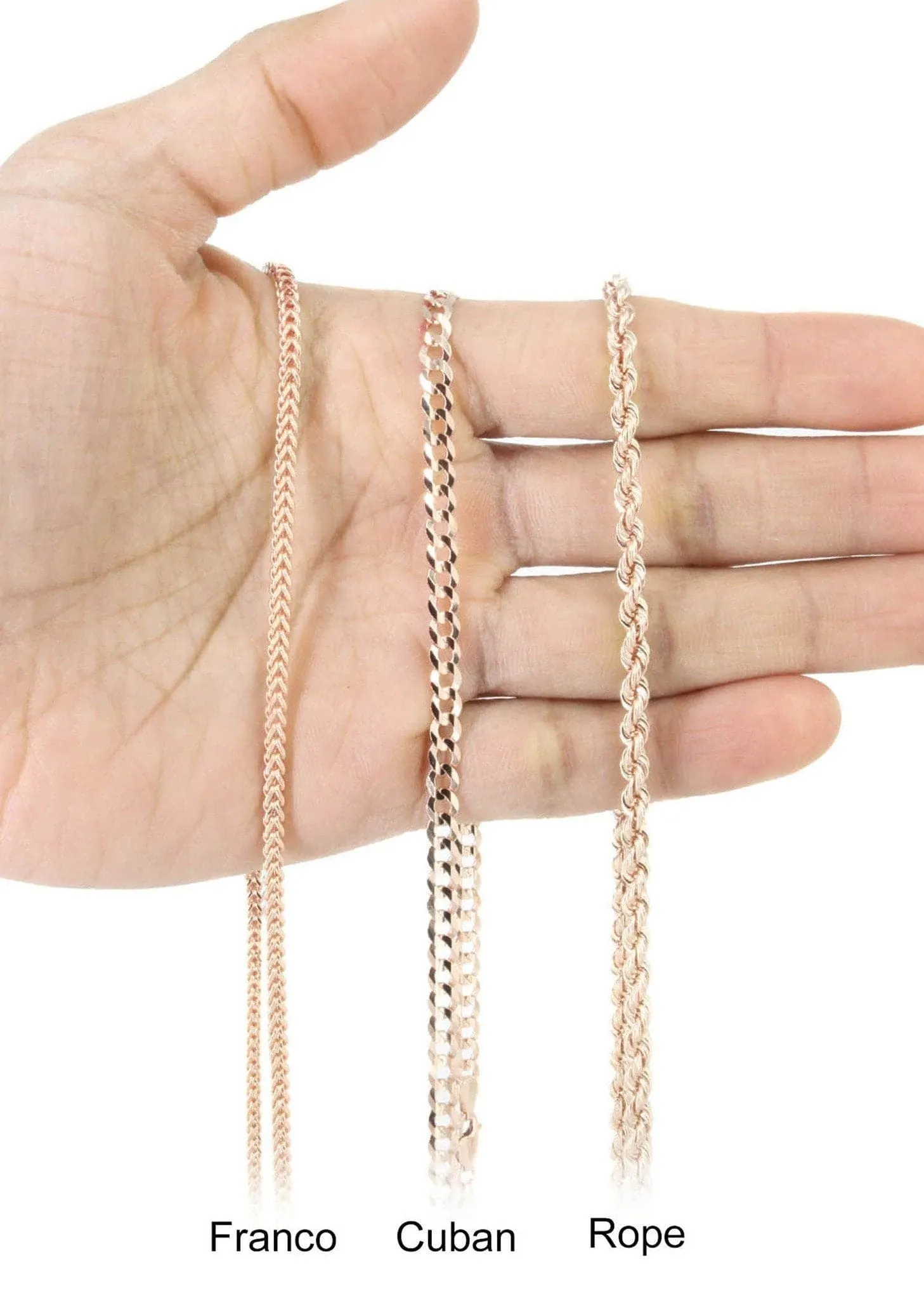 10K/14K Rose Gold Large Round Picture Pendant Necklace