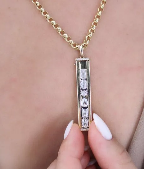14k Double Sided Skinny Charm Pendant ™