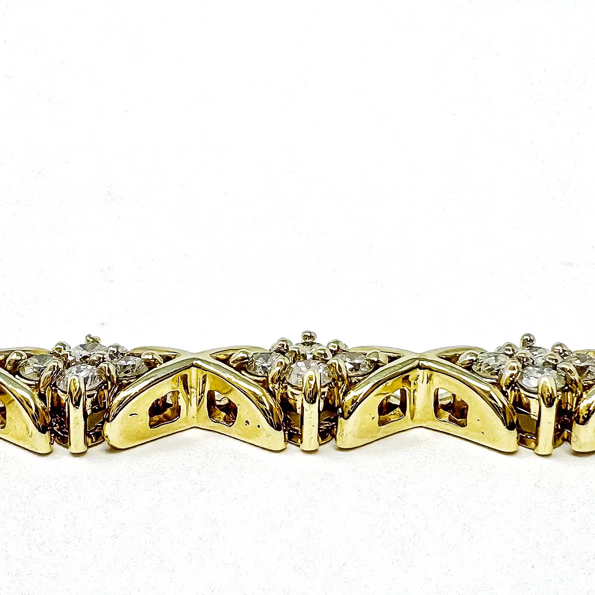 14K Gold Bracelet with Diamonds