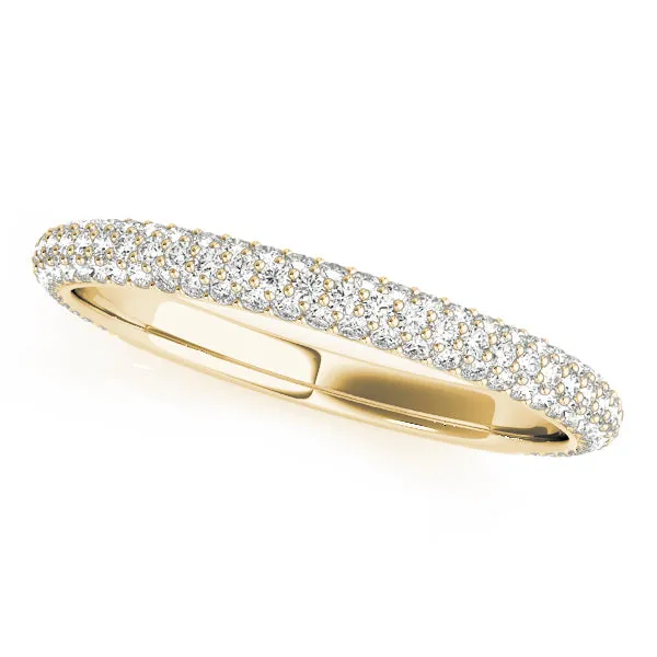 14K Pave Ladies Wedding Band / Stackable Ring