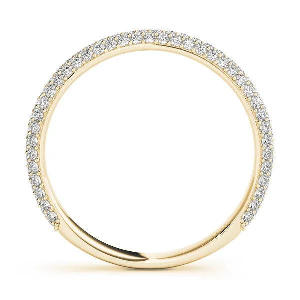 14K Pave Ladies Wedding Band / Stackable Ring