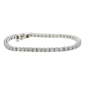14K Round Brilliant Diamond Tennis Bracelet