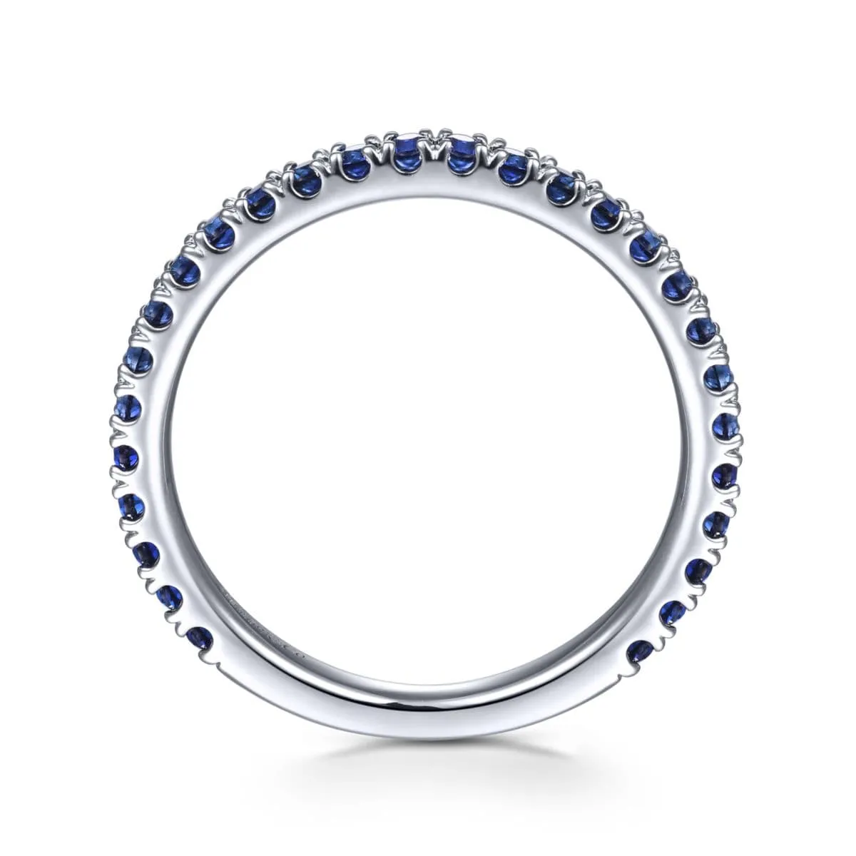 14K White Gold Sapphire Stackable Ring - LR50889W4JSA