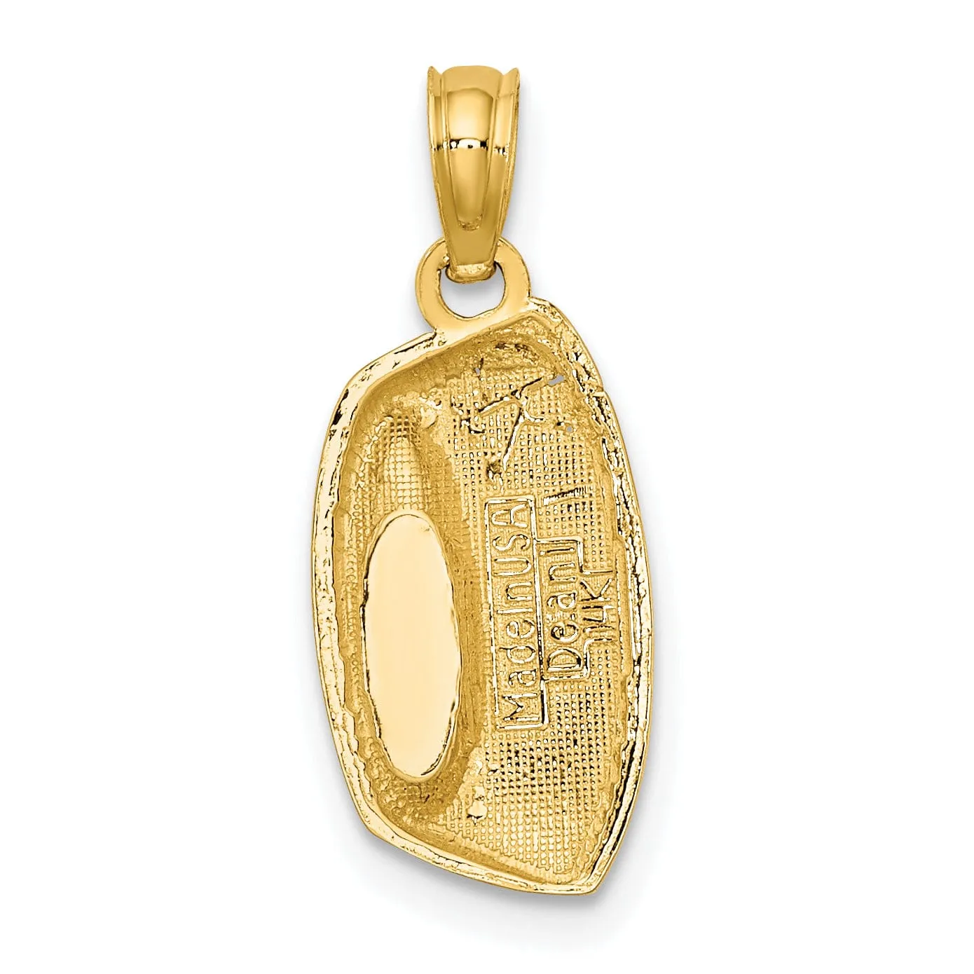 14K Yellow Gold Polished Finish KITTY Cat Bowl Charm Pendant