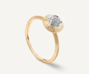 18K Yellow Gold Diamond Stackable Ring