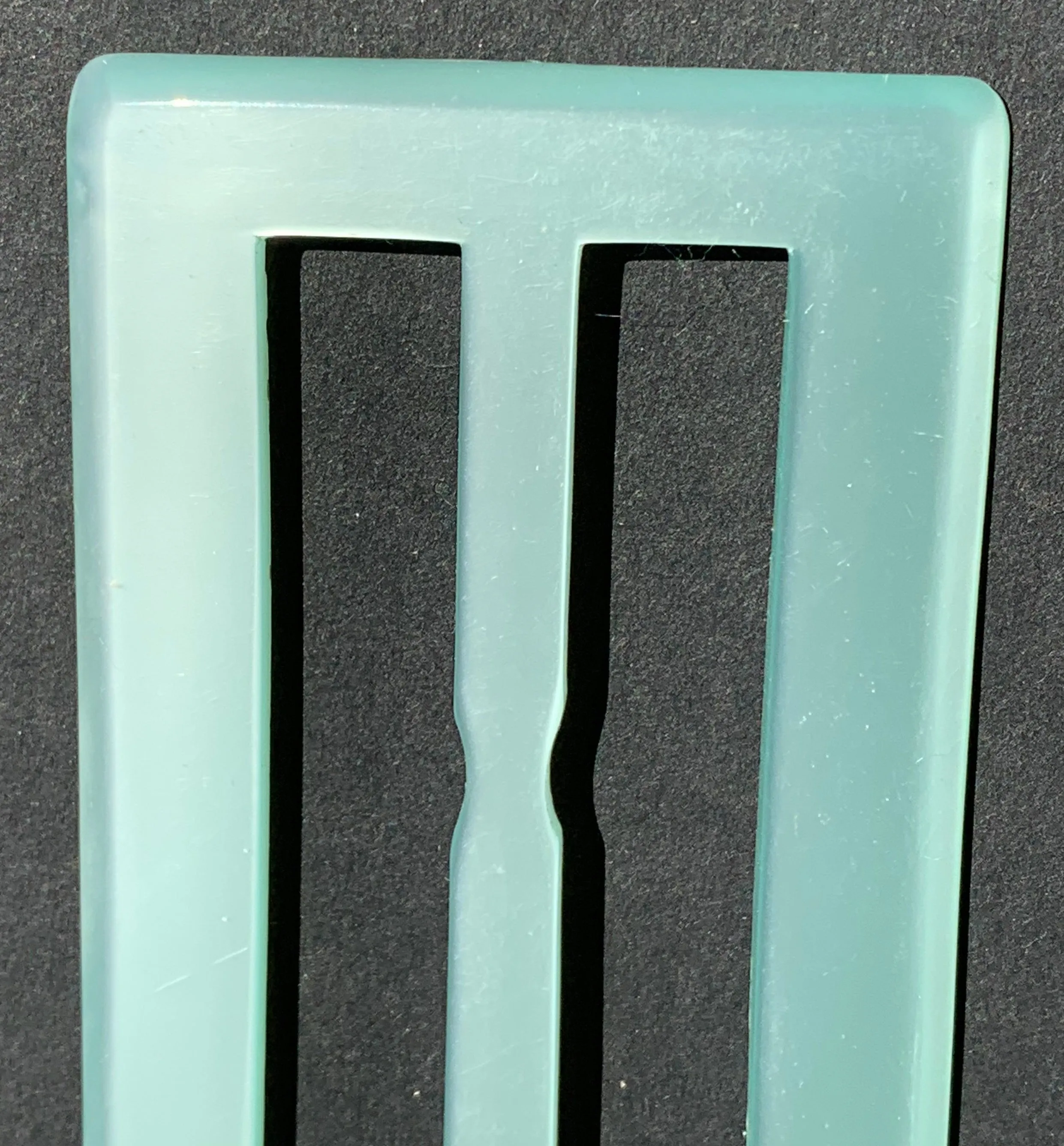 1940s Lucite  Soft Aqua Green 8.3cm Belt Buckle