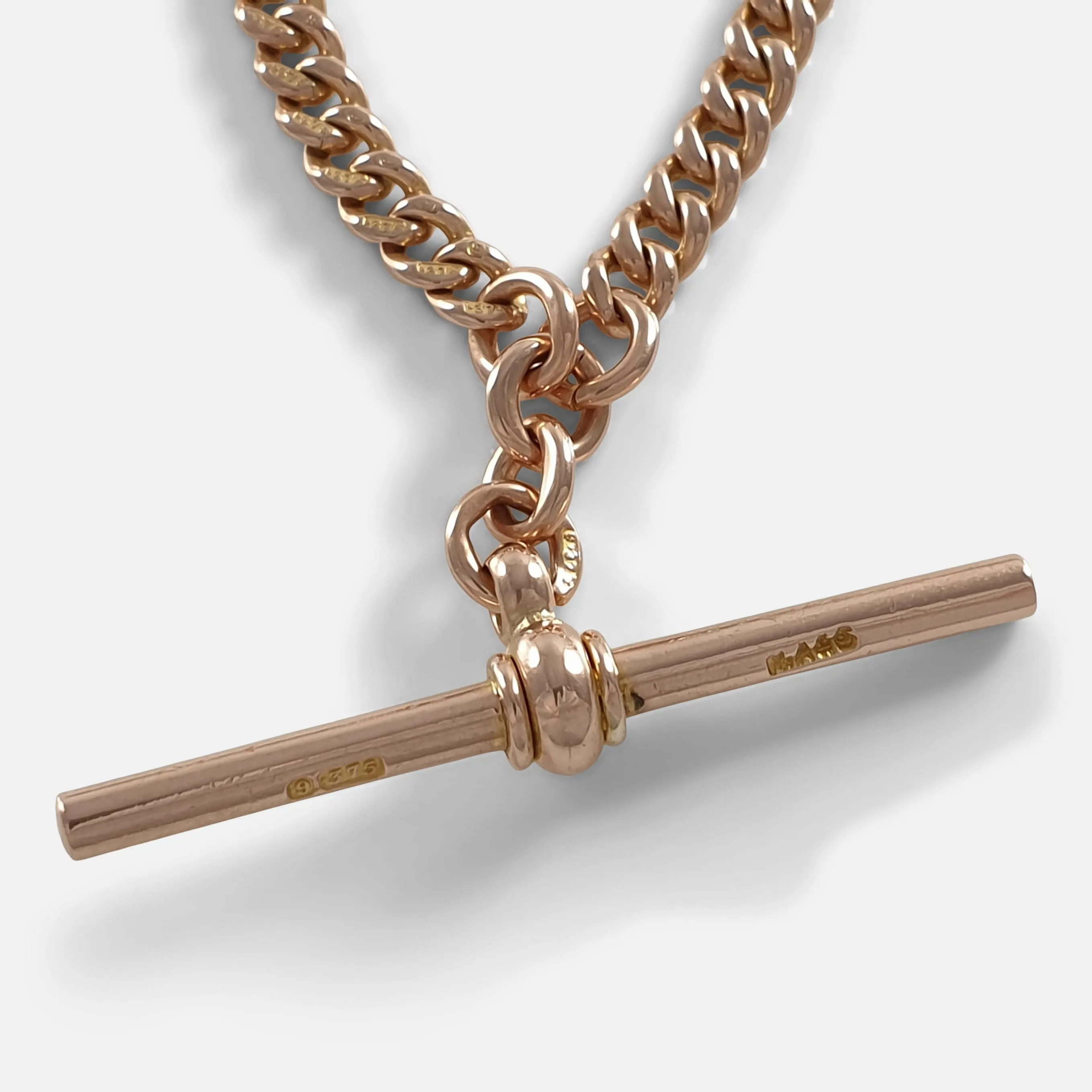 9ct Rose Gold Albert Watch Chain - 30.4 grams