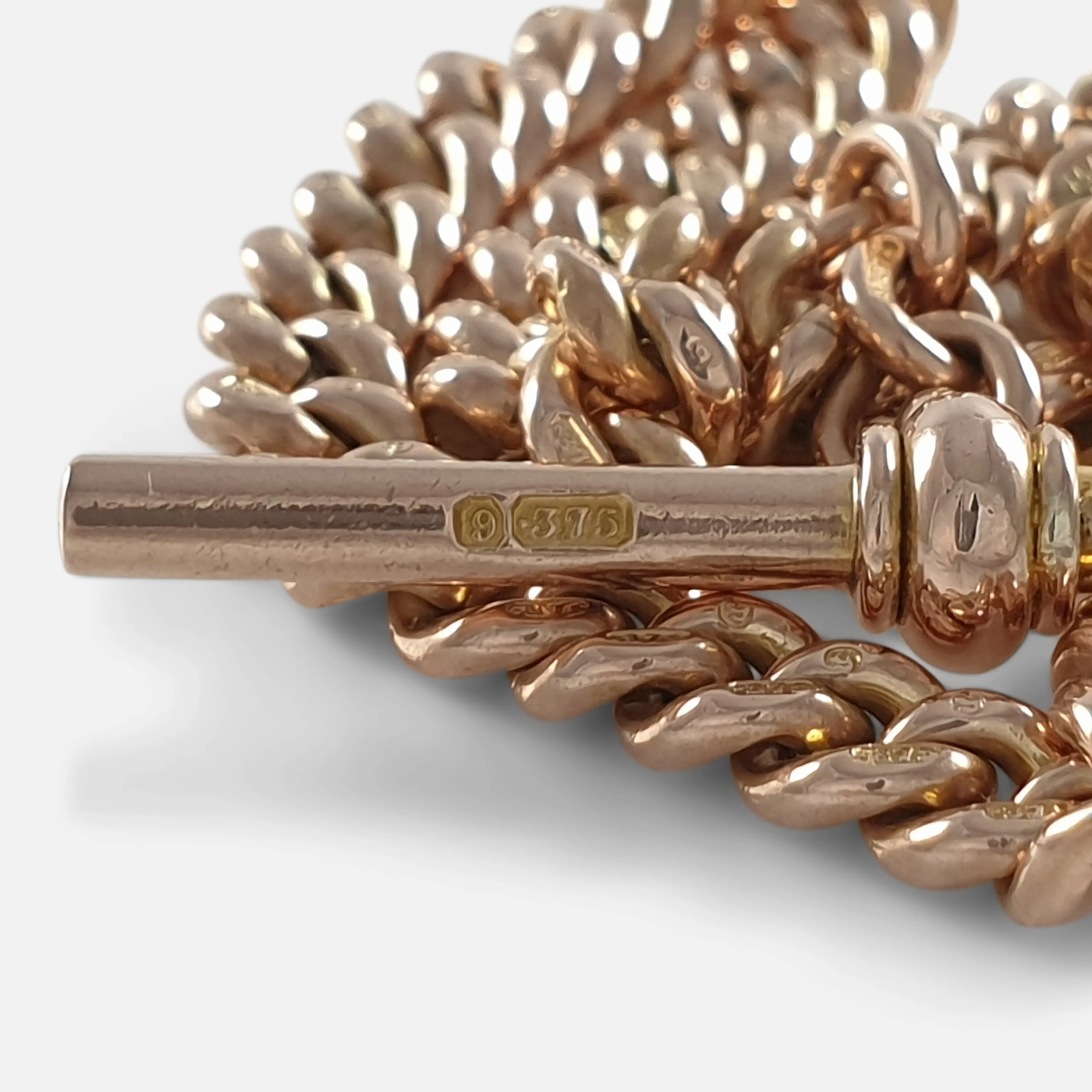 9ct Rose Gold Albert Watch Chain - 30.4 grams