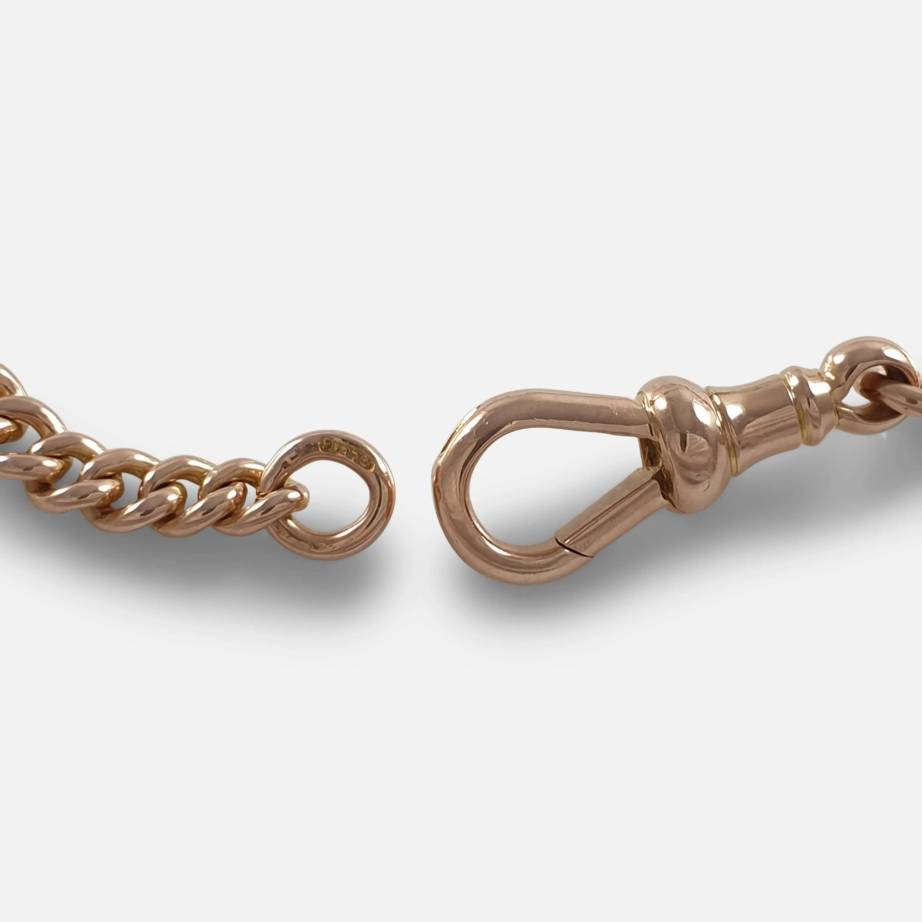 9ct Rose Gold Albert Watch Chain - 30.4 grams