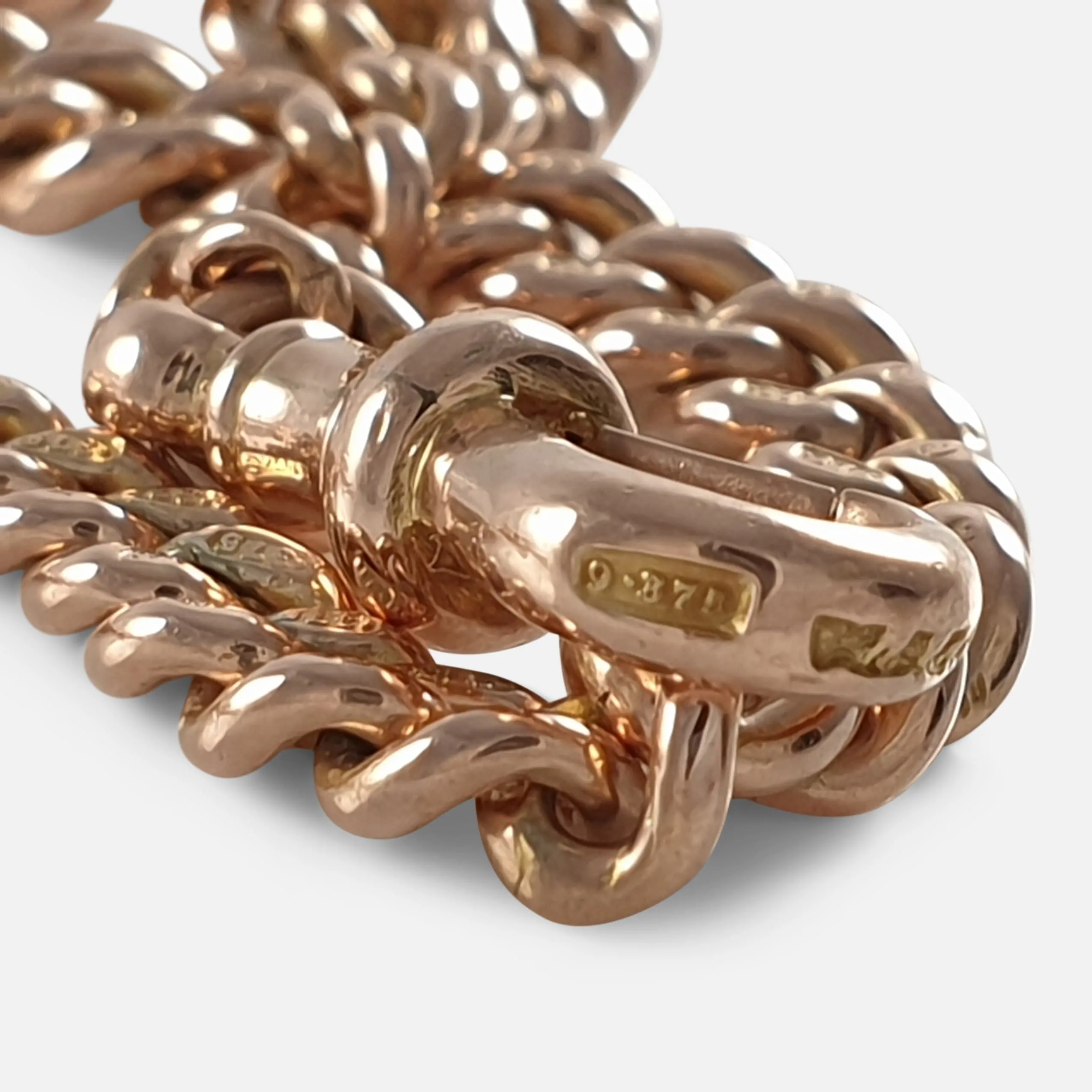 9ct Rose Gold Albert Watch Chain - 30.4 grams