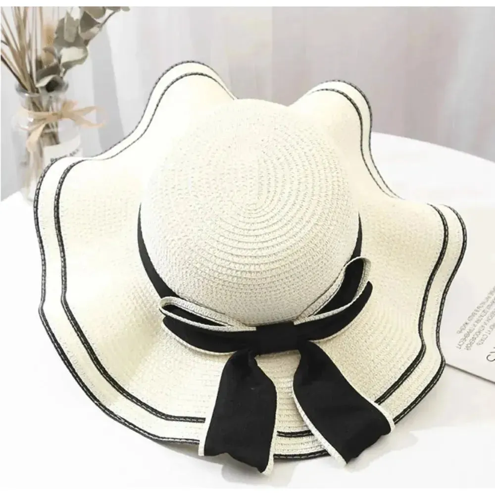 Aliza StrawHat - Frauen Casual BowtieTravel Strand Hut