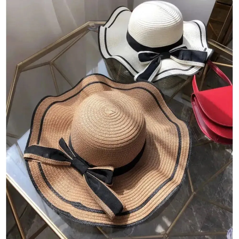 Aliza StrawHat - Frauen Casual BowtieTravel Strand Hut
