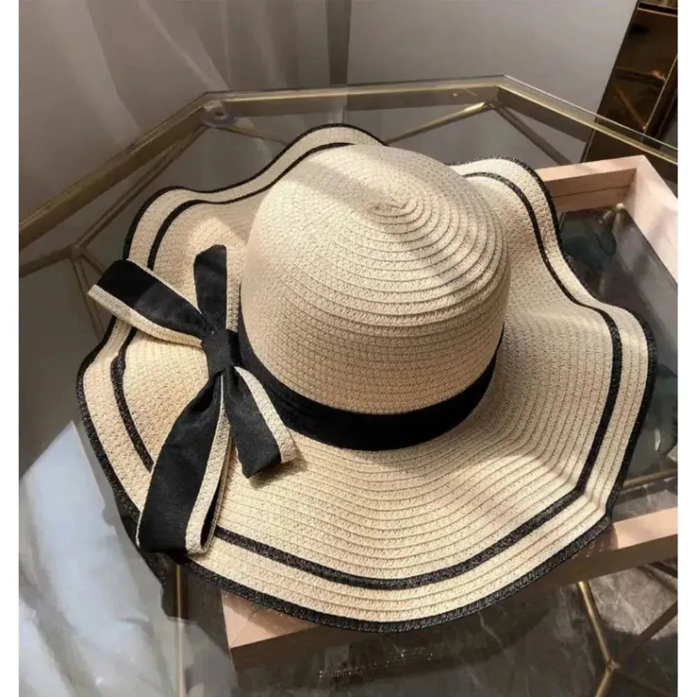 Aliza StrawHat - Frauen Casual BowtieTravel Strand Hut