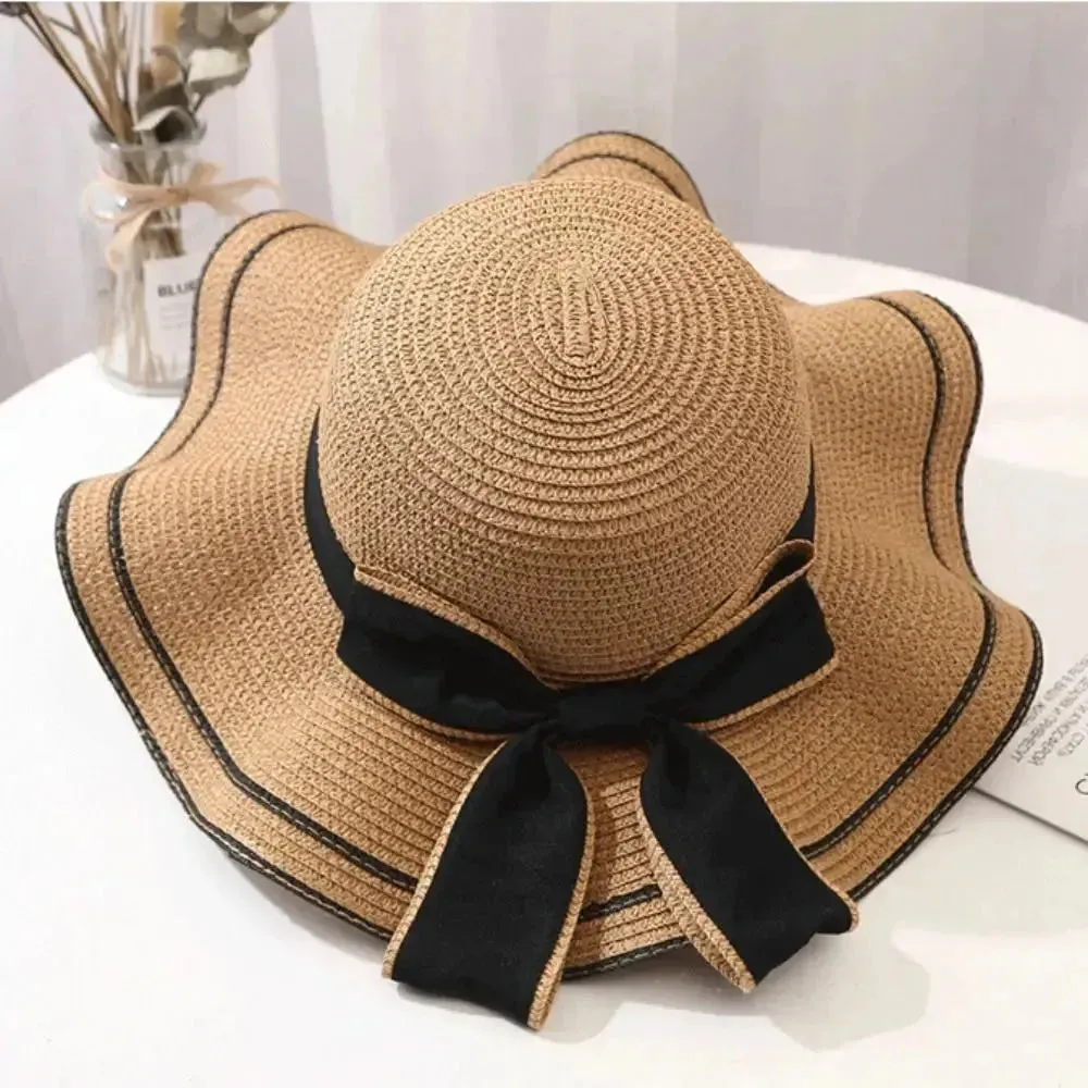 Aliza StrawHat - Frauen Casual BowtieTravel Strand Hut