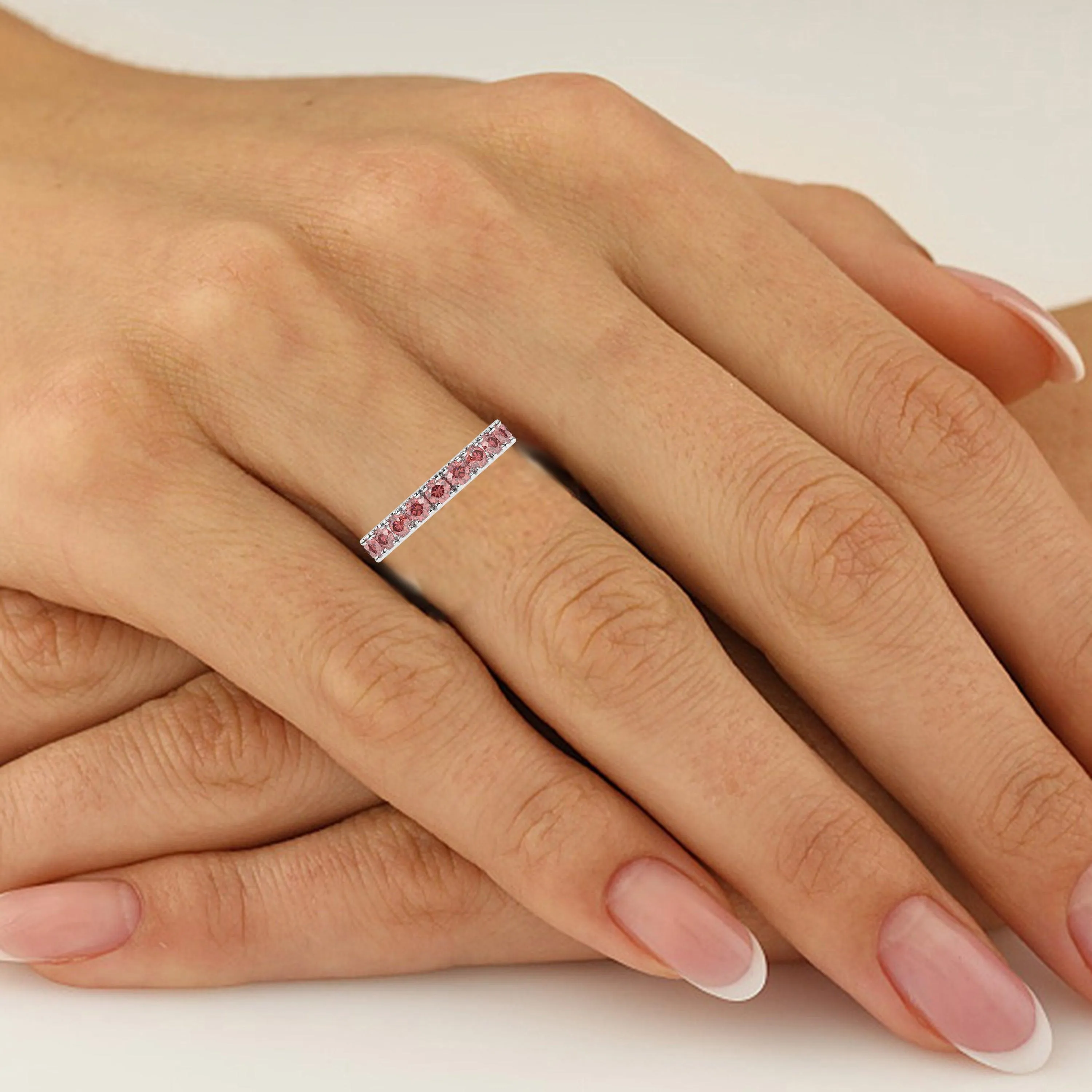 Amanda Ann Ring - 1.00Ctw Pink