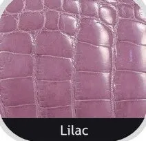 American Glazed Alligator Belt: Lilac