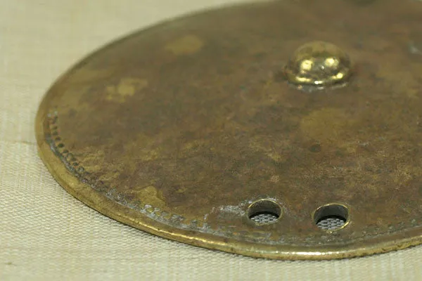 Antique Brass Ethiopian Shield Pendant