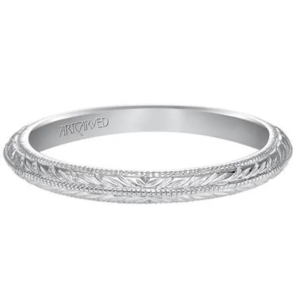 Artcarved "Imani" Knife Edge Engraved Wedding Band