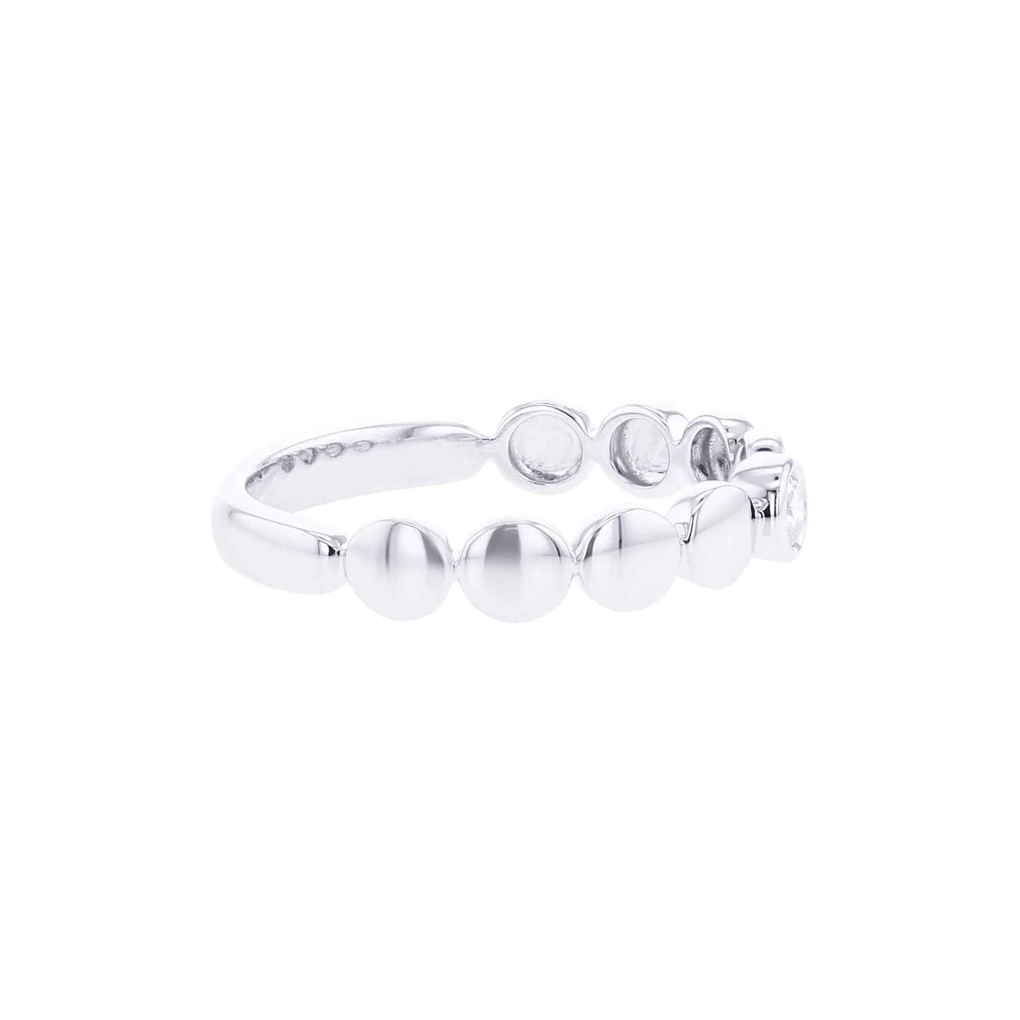 Beaded Bezel Diamond Ring
