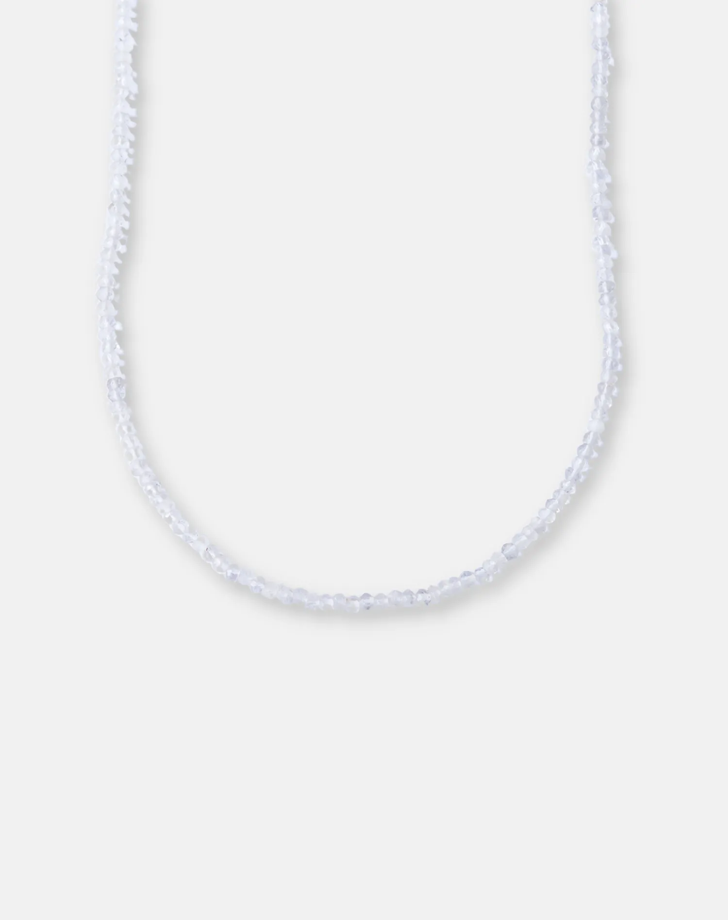 Beaded White Topaz Necklace, Aries