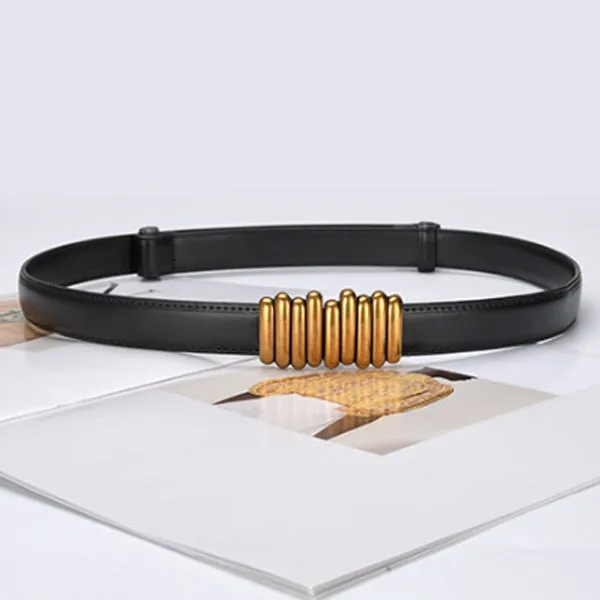 Black Women Genuine Leather Belt 黑色女士真皮皮带 KCBELT1046