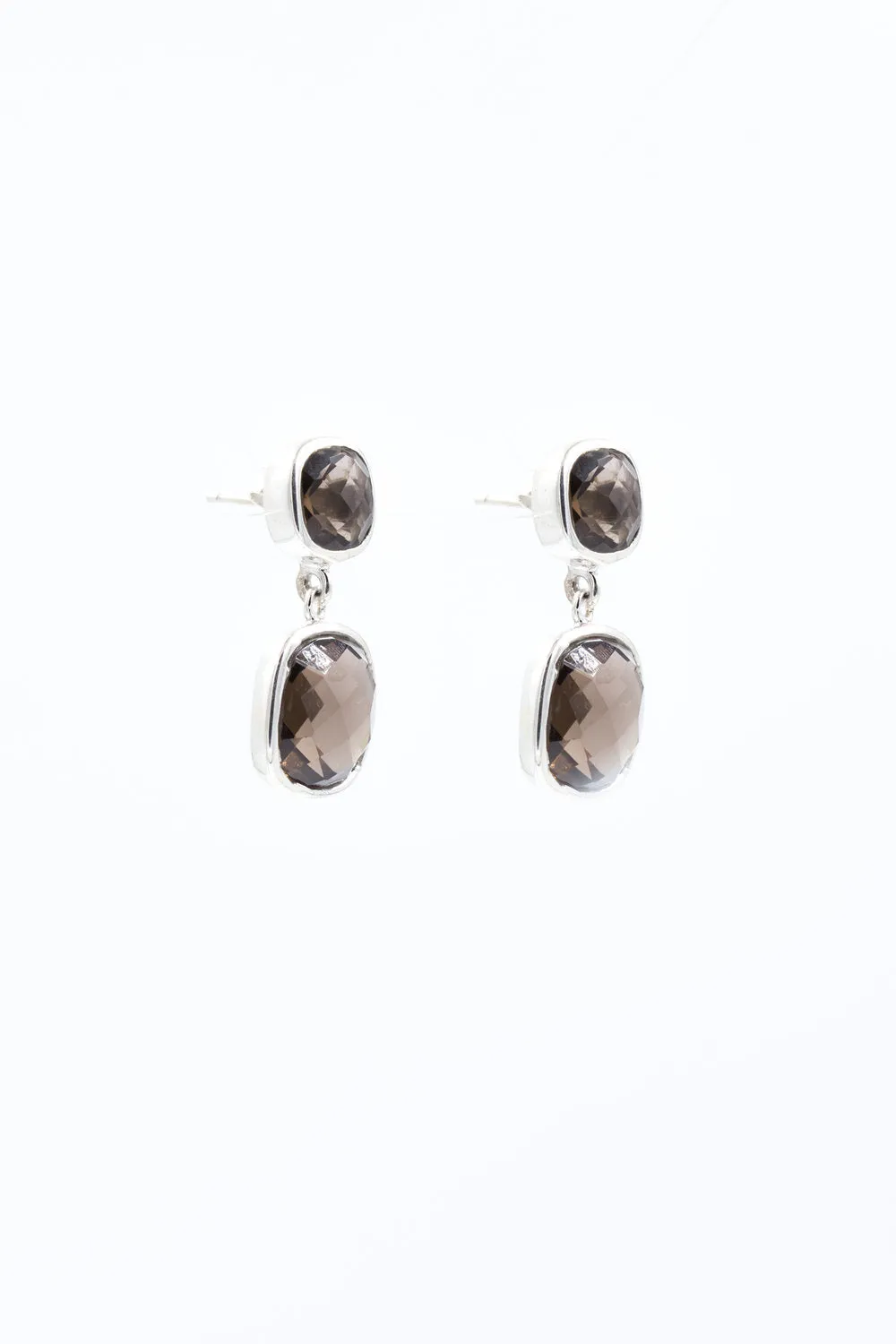Brigid, Smokey Quart Drop Earrings