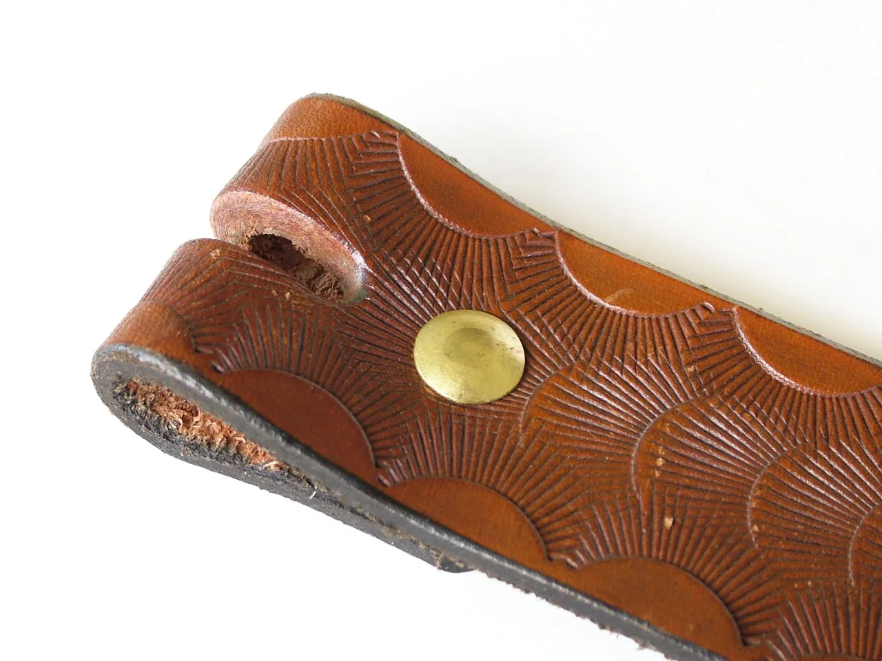 Brown Patterned Leather Belts