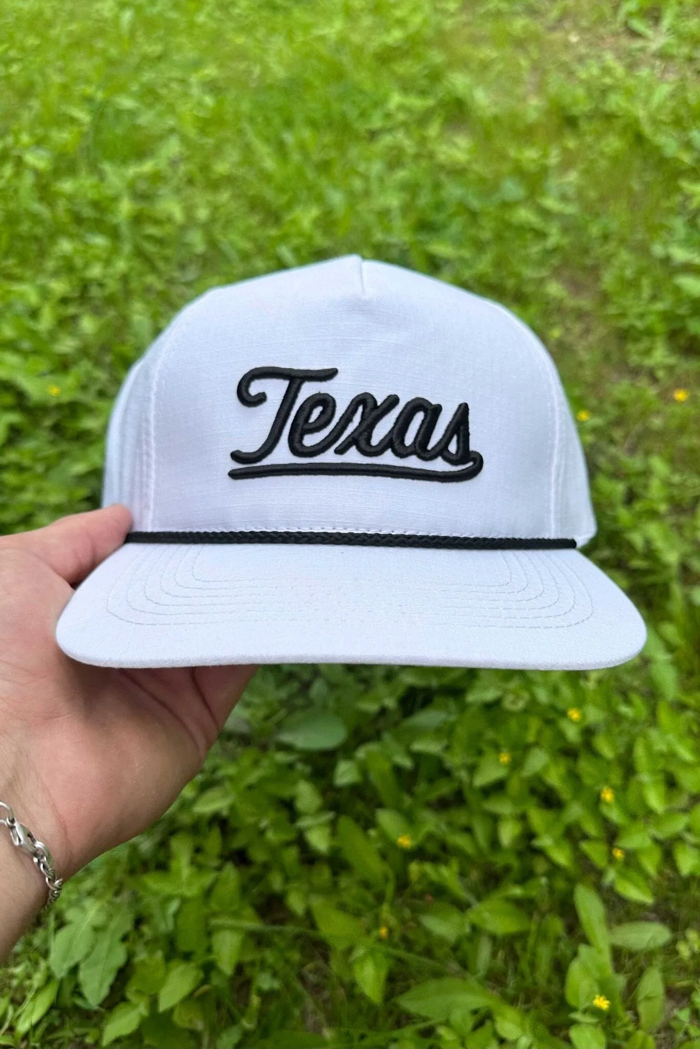 Cap - Texas Script - White
