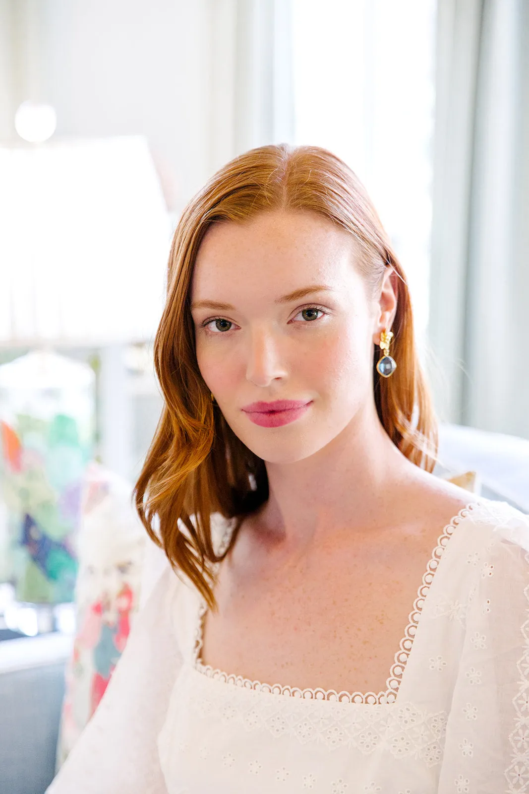 Cecile Blue Quartz Drop Earrings