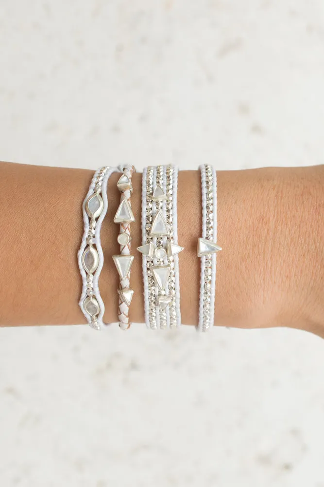 Chan Luu White MOP Statement Silver Bracelet