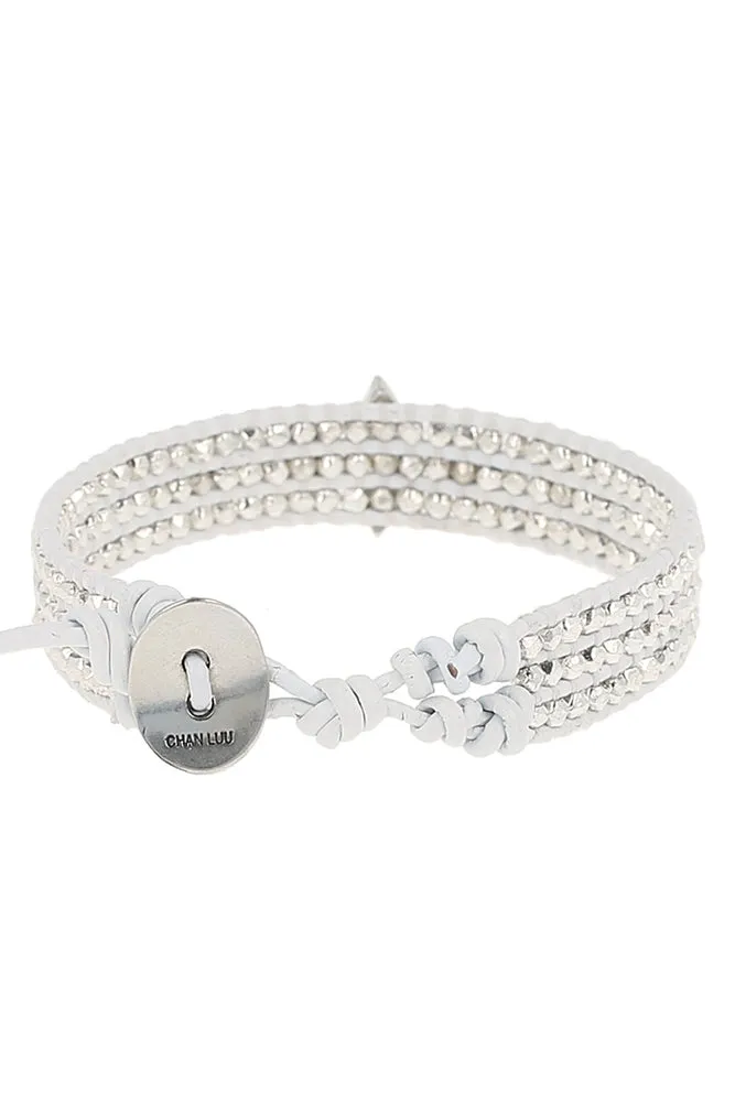 Chan Luu White MOP Statement Silver Bracelet