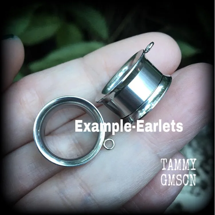 Cloudy quartz tunnel dangles