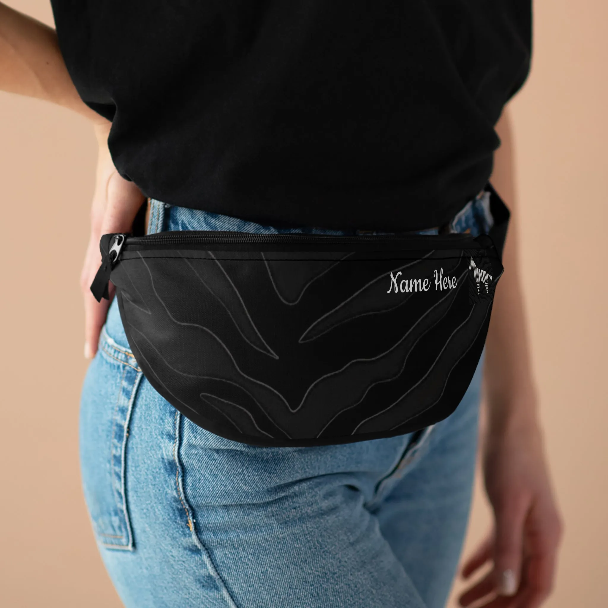 Customizable The Mighty Zebra  Belt Bag by Deanna Caroon