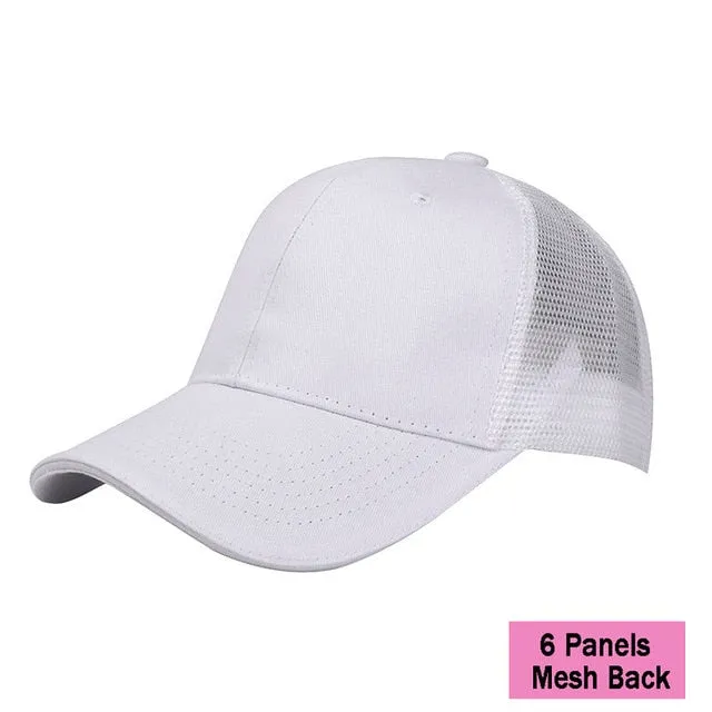 Customized Embroidery Logo Snapback Mesh Baseball Cap