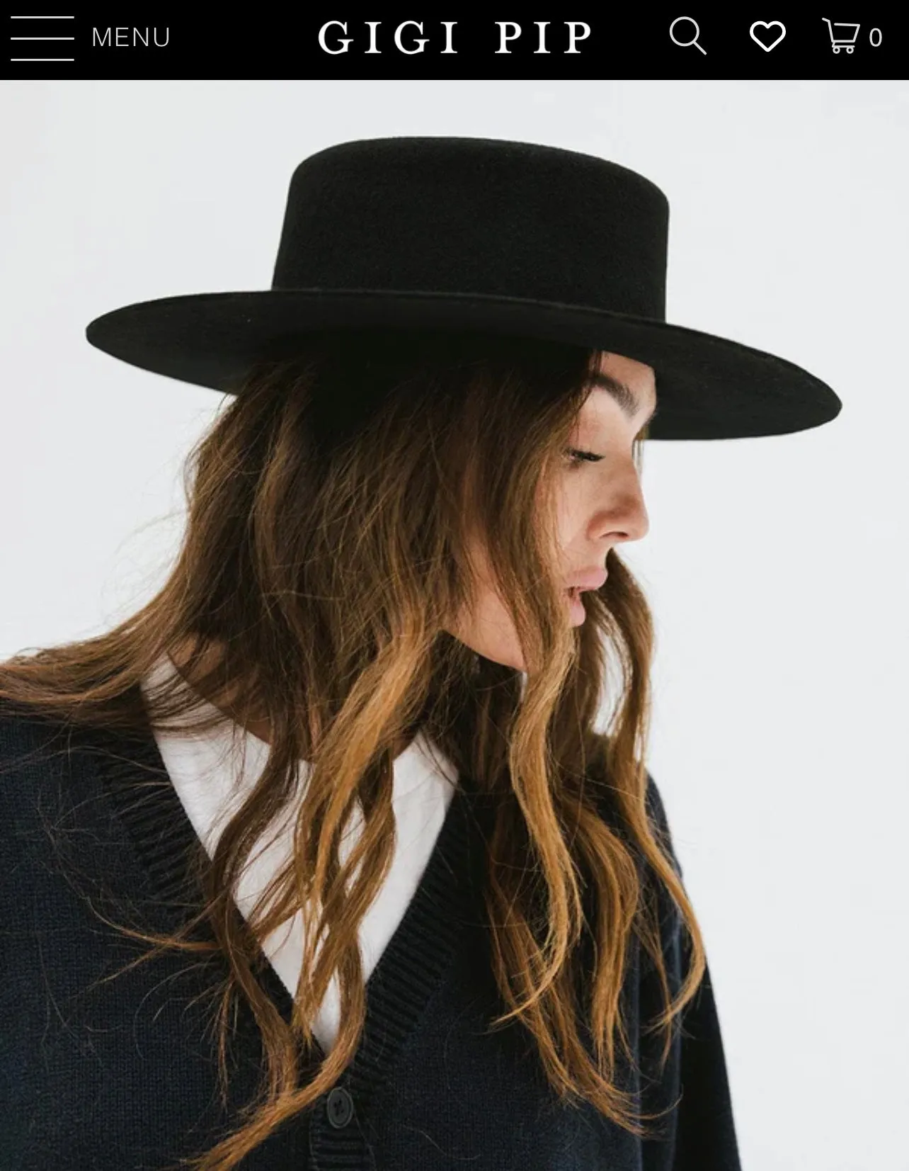 Dahlia Boater Hat Black