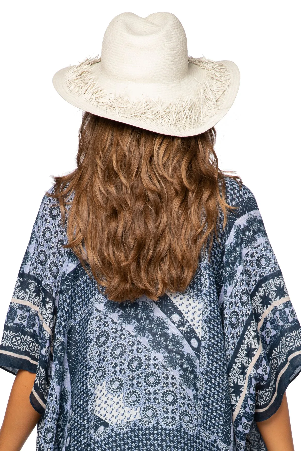 Darcie Fringe Edge Hat |  Dove