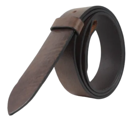 Dark Brown 1.25 Inch (32mm) Buckleless Leather Belt Strap Chicago Screws