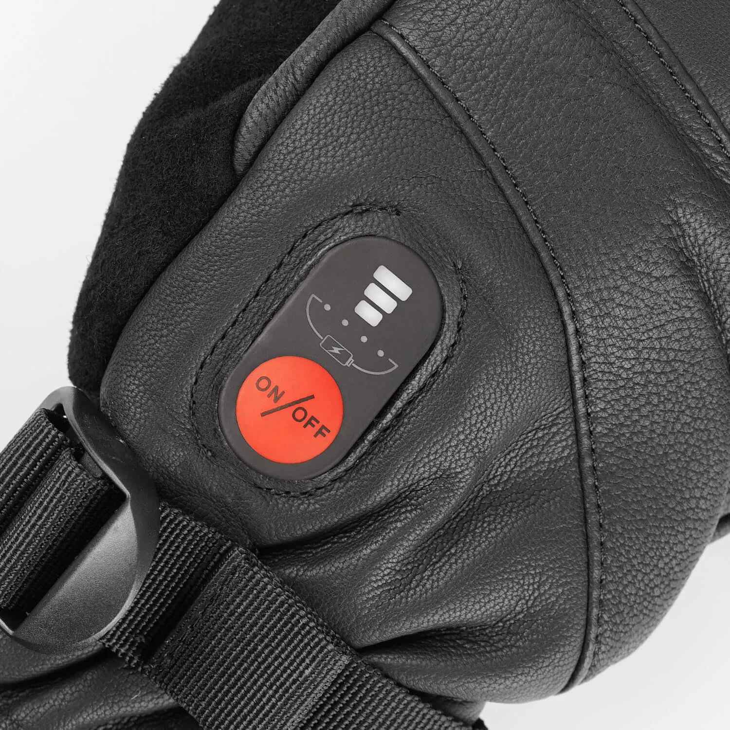 DAY WOLF Thick Heated Leather Gloves | Leather Hand Warming Mittens