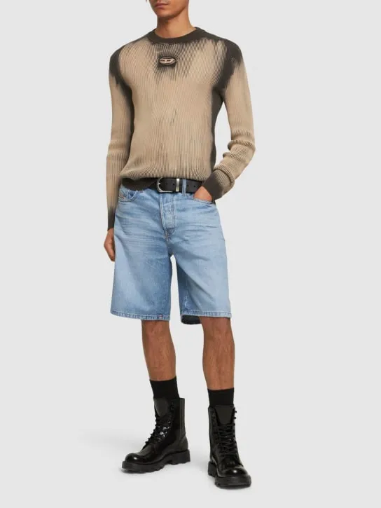 Diesel   Regular viscose denim shorts 