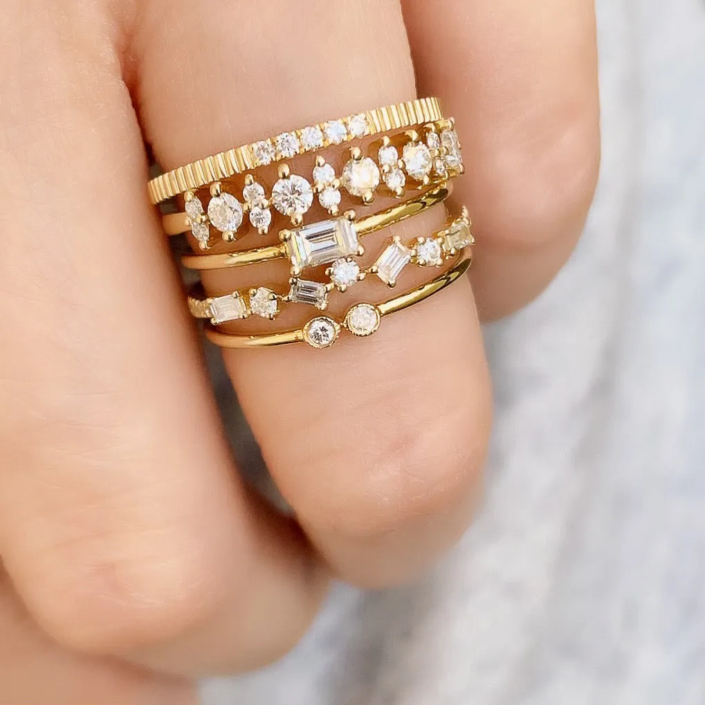 DNA Band With 5 Diamonds
