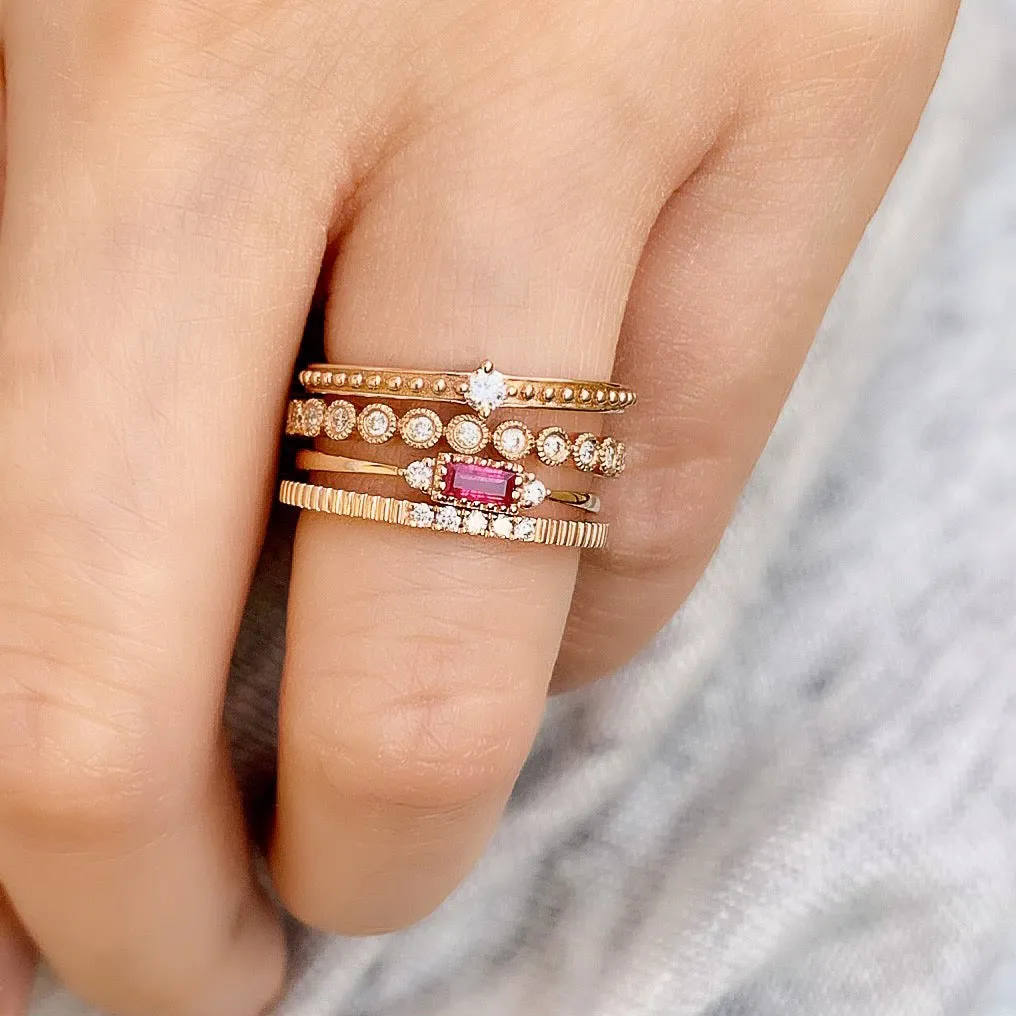 DNA Band With 5 Diamonds