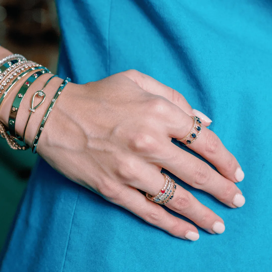 Double Gemstone Bead Ring