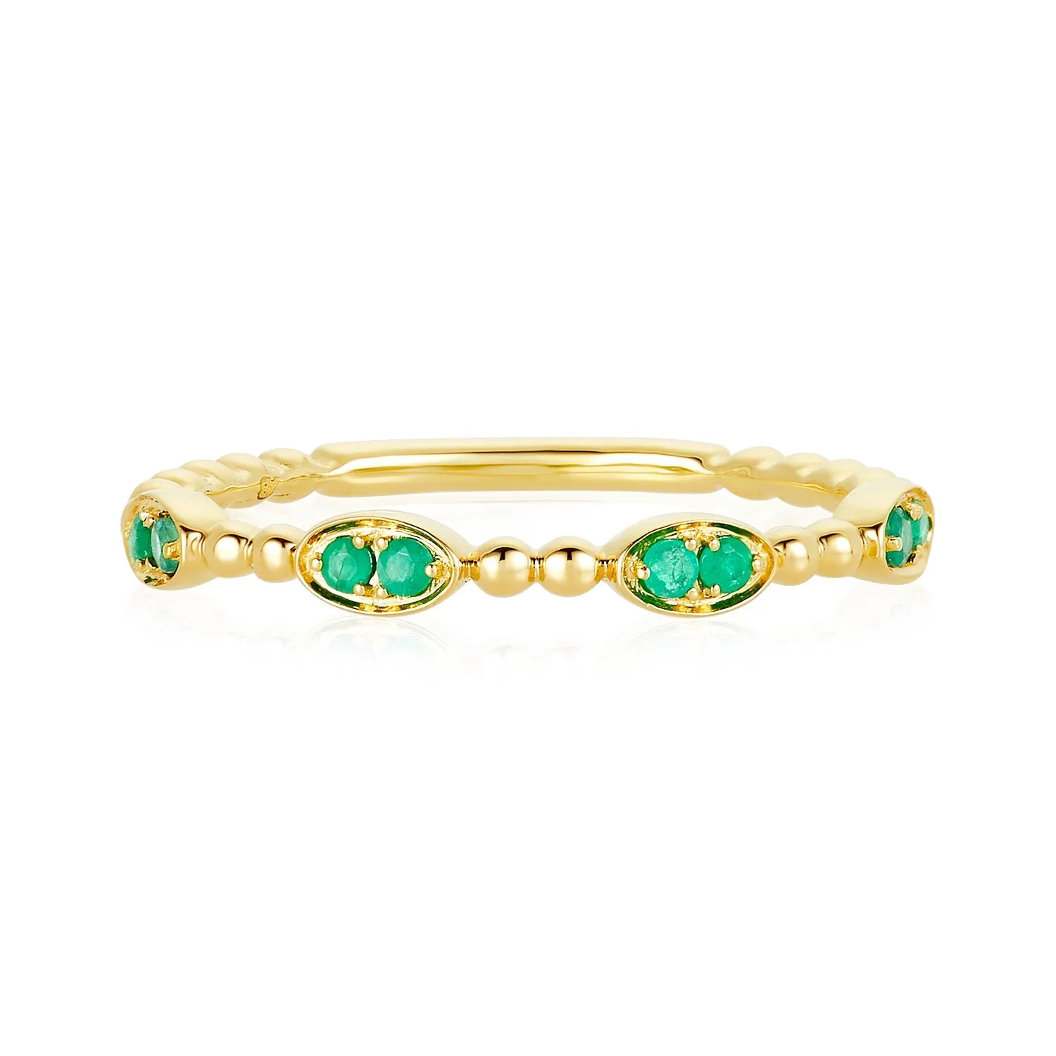 Double Gemstone Bead Ring