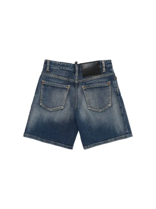 Dsquared2   Washed stretch cotton denim shorts 
